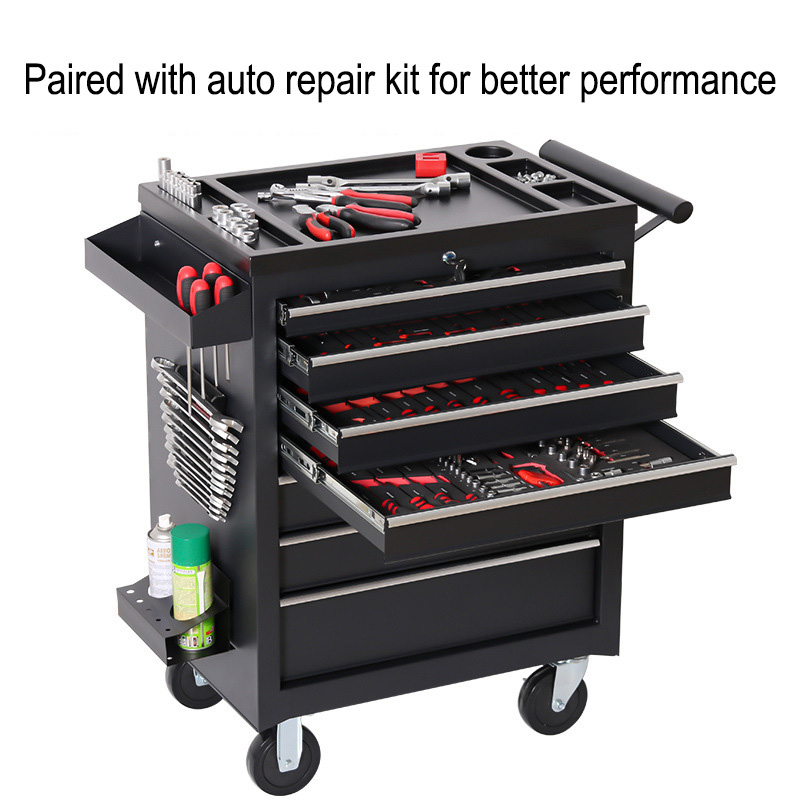 Workshop Tools Cabinet - Carrello Portautensili a 5 Cassetti, Multifunzionale